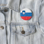 Badge Rond 5 Cm Slovénie (En situation)