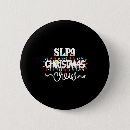 Badge Rond 5 Cm Slpa Christmas Crew Speech Pathology Istant Xma  (Devant)