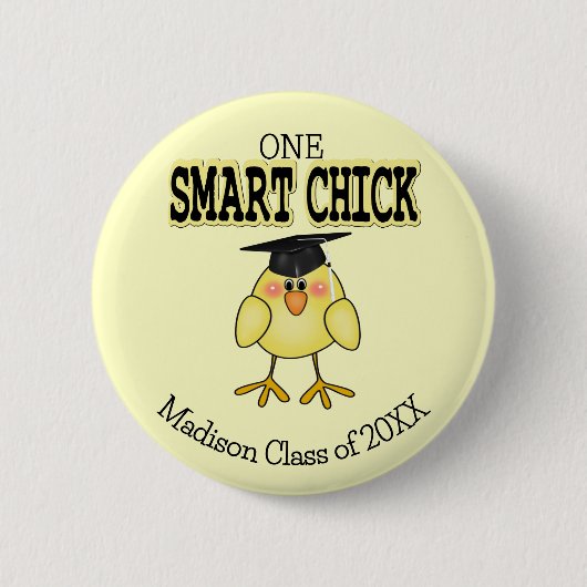 Badge Rond 5 Cm Smart Chick (Devant)