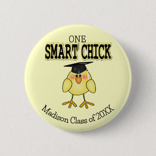 Badge Rond 5 Cm Smart Chick