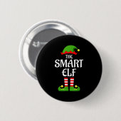 Badge Rond 5 Cm Smart Elf Family Matching Group Christmas  (Devant & derrière)