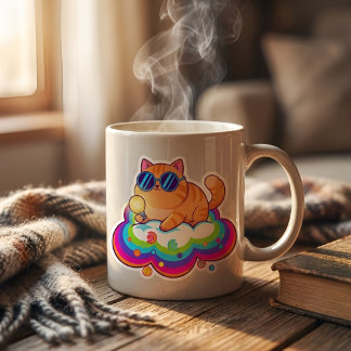 Badge Rond 5 Cm Smart Ginger Cat with Lightbulb - Funny Big Idea B