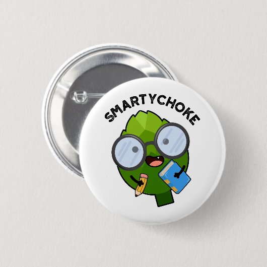 Badge Rond 5 Cm Smartychoke Funny Veggie Artichoke Pun (Devant & derrière)