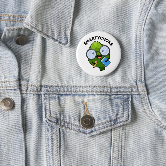 Badge Rond 5 Cm Smartychoke Funny Veggie Artichoke Pun (En situation)