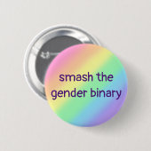 Badge Rond 5 Cm Smash Le Binaire Sexe (Devant & derrière)