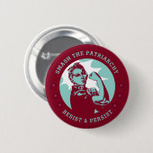 Badge Rond 5 Cm Smash le Patriarcat Rosie le Riveter (Devant & derrière)