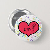 Badge Rond 5 Cm SMF ! Bouton de coeur (Devant & derrière)