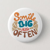 Badge Rond 5 Cm Smile Big Laugh Often Throw Pillow (Devant)