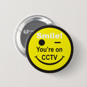 Badge Rond 5 Cm Smile Vous êtes sur CCTV (Devant & derrière)