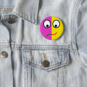 Badge Rond 5 Cm Smilie Rires (En situation)