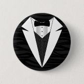 Badge Rond 5 Cm Smoking noir/blanc (Devant)
