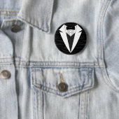Badge Rond 5 Cm Smoking noir/blanc (En situation)