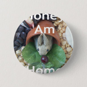 Badge Rond 5 Cm Snacking de lapin mignon