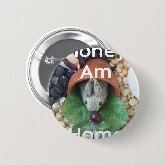 Badge Rond 5 Cm Snacking de lapin mignon (Devant & derrière)