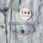 Badge Rond 5 Cm Snacks sains (En situation)