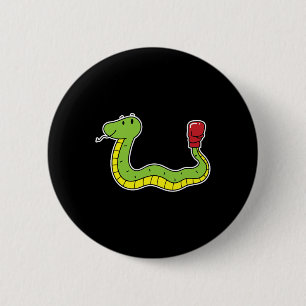 Badge Rond 5 Cm Snake fait la boxe