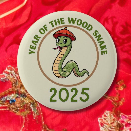 Badge Rond 5 Cm Snake New Year Chinese Lunar zodiac sign 2025