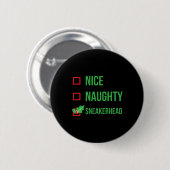 Badge Rond 5 Cm Sneakerhead Funny Pajama Noël 1 (Devant & derrière)