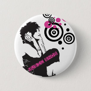 Badge Rond 5 Cm Snob de musique