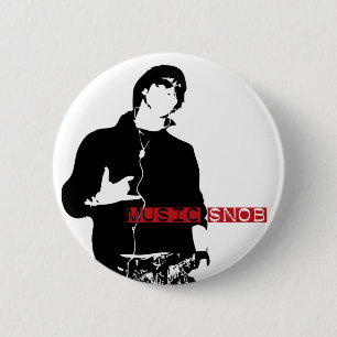 Badge Rond 5 Cm Snob de musique