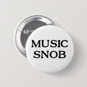 Badge Rond 5 Cm Snob de musique (Devant & derrière)
