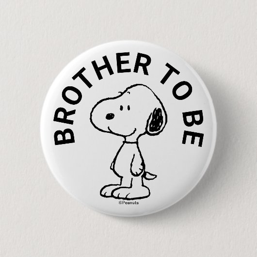 Badge Rond 5 Cm Snoopy Baby shower Brother (Devant)