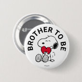 Badge Rond 5 Cm Snoopy Baby shower Brother (Devant & derrière)