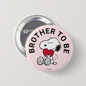 Badge Rond 5 Cm Snoopy Baby shower Brother (Devant & derrière)