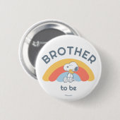 Badge Rond 5 Cm Snoopy Baby shower Brother (Devant & derrière)