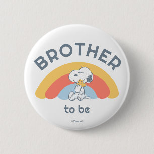 Badge Rond 5 Cm Snoopy Baby shower Brother