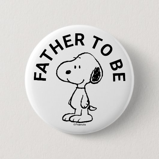 Badge Rond 5 Cm Snoopy Baby shower Père à être (Devant)