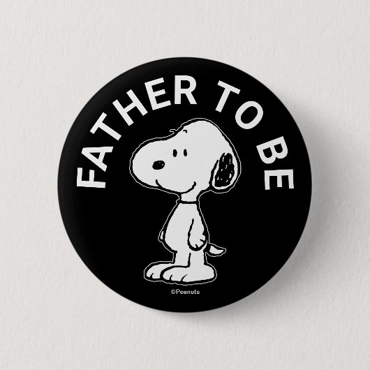Badge Rond 5 Cm Snoopy Baby shower Père à être (Devant)