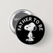 Badge Rond 5 Cm Snoopy Baby shower Père à être (Devant & derrière)