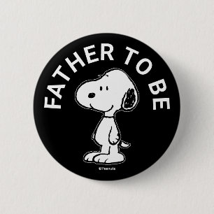 Badge Rond 5 Cm Snoopy Baby shower Père à être