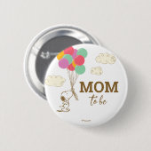Badge Rond 5 Cm Snoopy et ballons Baby shower Maman à être (Devant & derrière)