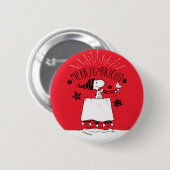 Badge Rond 5 Cm Snoopy et Woodstock - Joyeux et lumineux (Devant & derrière)