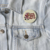 Badge Rond 5 Cm Snow Diggity Bout to Bag It Up 90s Christmas Retro (En situation)