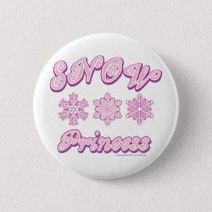 Badge Rond 5 Cm Snow-princess-on-Dark