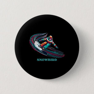 Badge Rond 5 Cm Snowbird Utah Snowboard