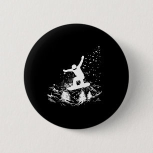Badge Rond 5 Cm Snowboard Adventure Sports d'hiver Design pour moi
