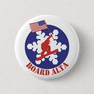 Badge Rond 5 Cm Snowboard Alta