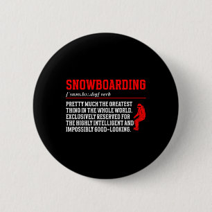 Badge Rond 5 Cm Snowboard Définition Snowboard Outboard Snowboard