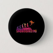 Badge Rond 5 Cm Snowboard Evolution du snowboard Freestyle Snowboa (Devant)
