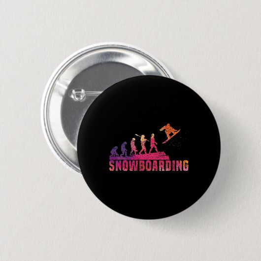 Badge Rond 5 Cm Snowboard Evolution du snowboard Freestyle Snowboa (Devant & derrière)