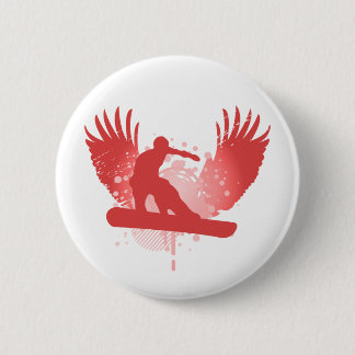 Badge Rond 5 Cm snowboard. hi-fi. v1.