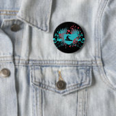 Badge Rond 5 Cm snowboard. hi-fi. v3. (En situation)