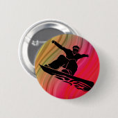 Badge Rond 5 Cm Snowboard Jump (Devant & derrière)