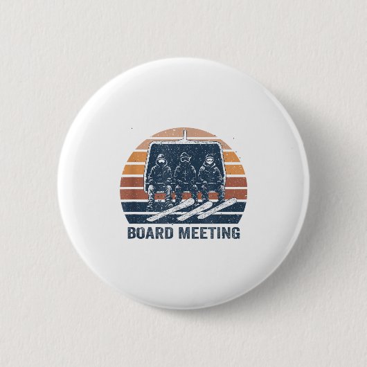 Badge Rond 5 Cm Snowboard Meeting Snowboarding Vacation Skiing  (Devant)