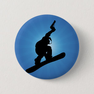 Badge Rond 5 Cm Snowboard Outlaw