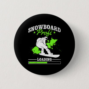 Badge Rond 5 Cm Snowboard Profi Chargement I Freestyle Snowboard N